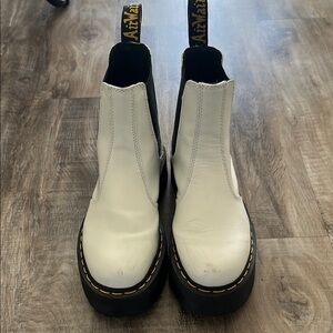 Dr. Martens White Chelsea Boots 2976 Quad